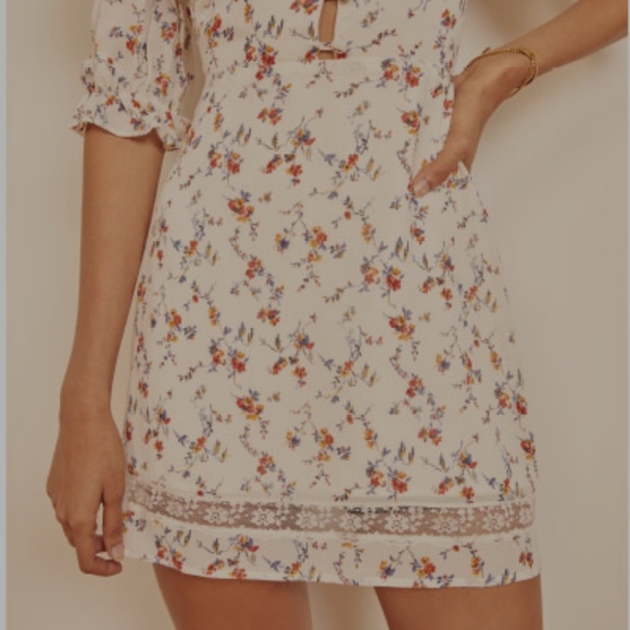 Reformation Floral Mini Dress Size 2 - Picture 3 of 6